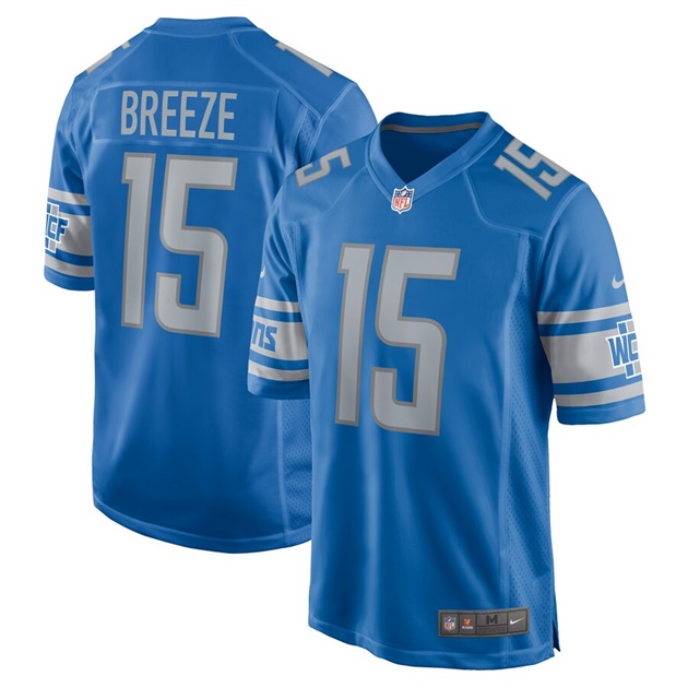 mens nike brady breeze blue detroit lions player game jersey